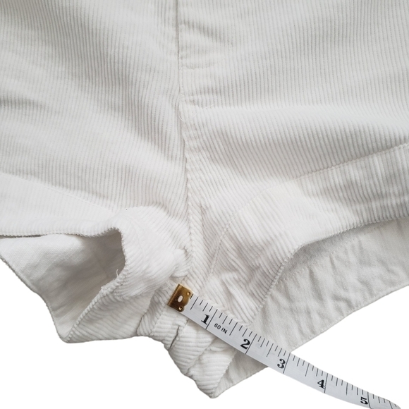 My Mum Made It white corduroy high waisted shorts - Picture 9 of 9